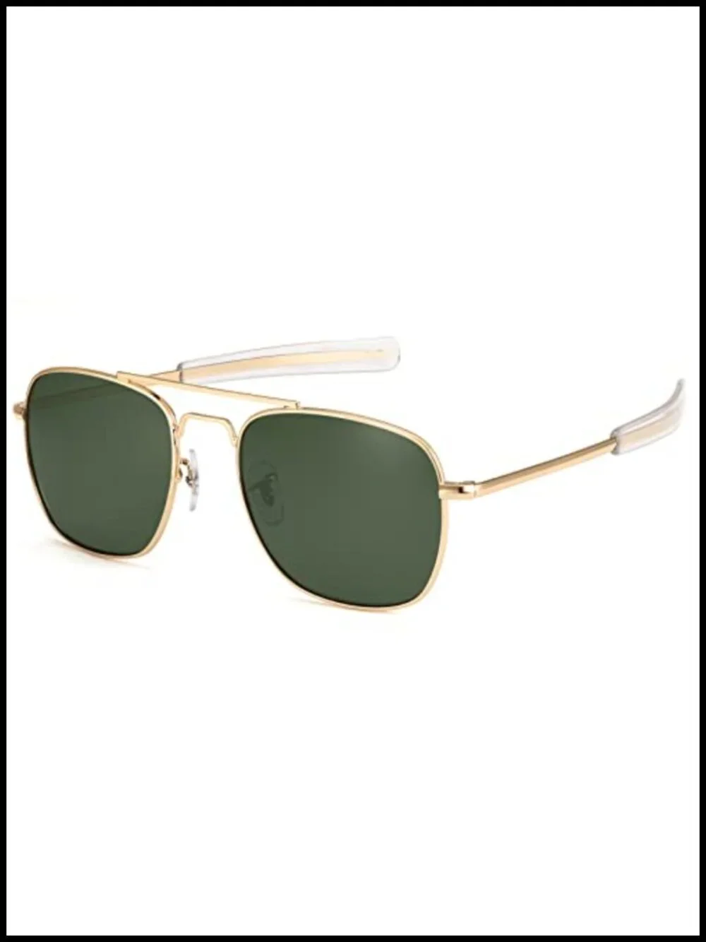 Polarized Aviator Sunglasses with Bayonet Temples for Men